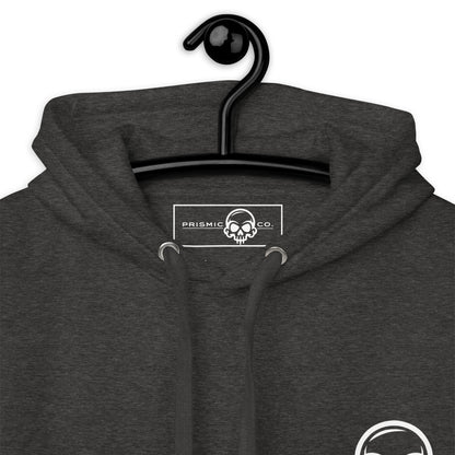 Premium White on Charcoal Pullover Hoodie