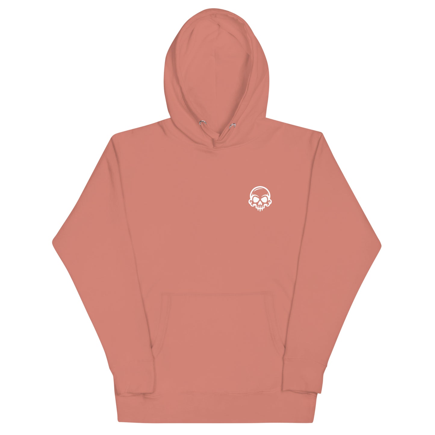 Premium White on Dusty Rose Pullover Hoodie