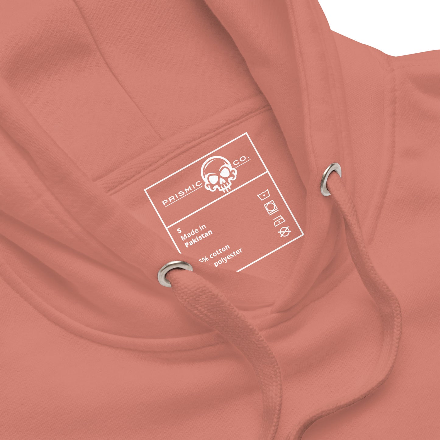 Premium White on Dusty Rose Pullover Hoodie
